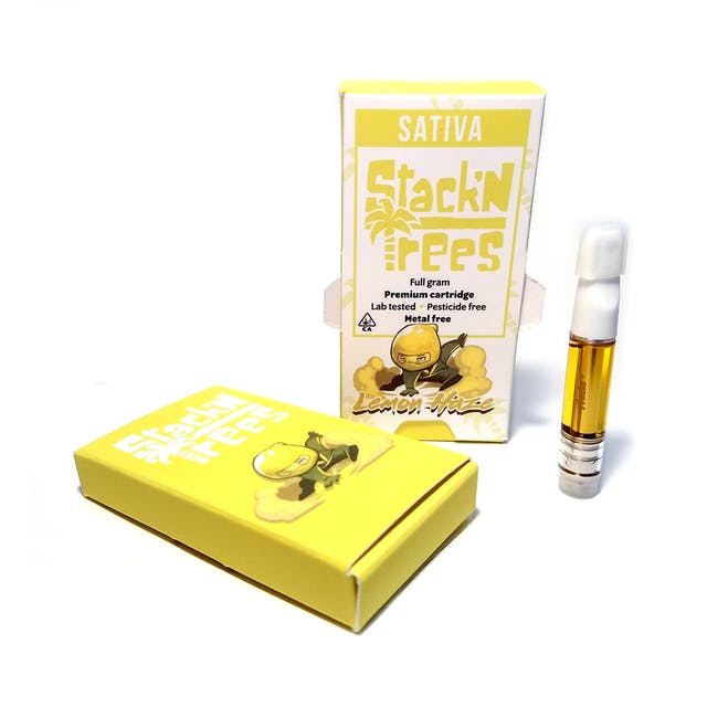 Stackn Trees Lemon Haze 1g Cartridge Sativa The Natural Fix