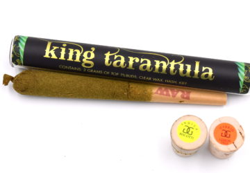 KING TARANTULA 2 GRAM PREROLL OF TOP 1% INDOOR BUDS MADE WITH CLEAR WAX, HASH, & KIEF