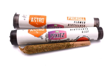 ASTRO PIXIEZ FLAVORED 1G PREROLL COVERED WITH DISTILLATE AND KIEF
