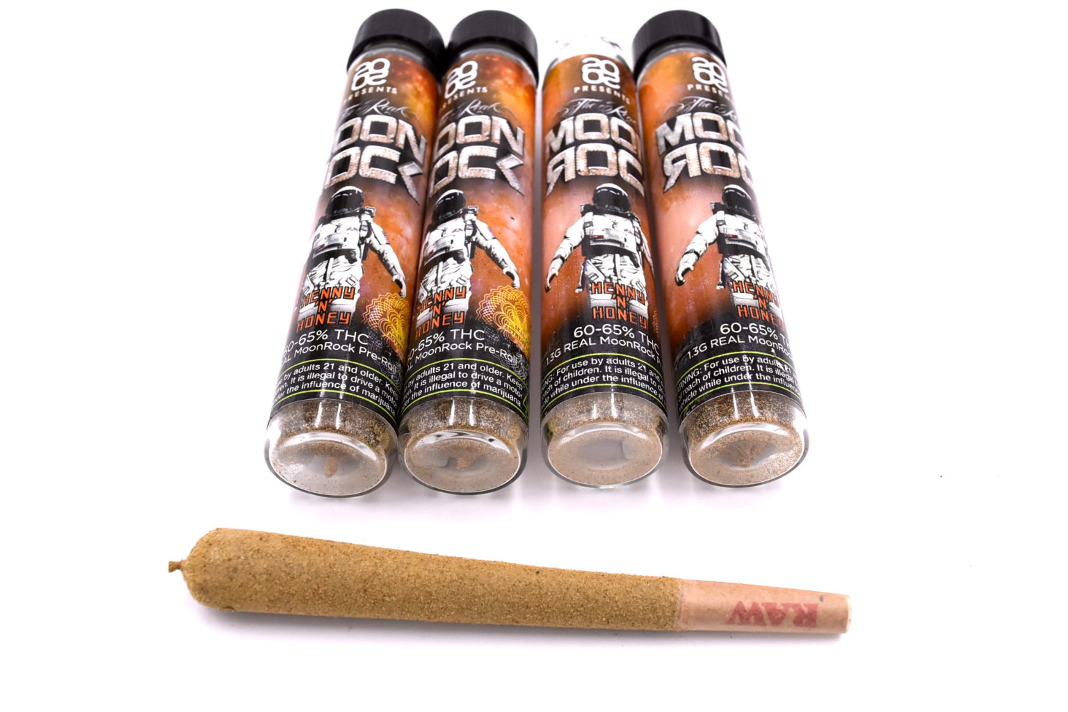 MOONROCK “HENNY N HONEY” 1.3G PREROLL 60-65% THC (REAL MOONROCK PREROLL ...