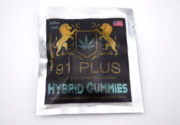 91 PLUS 100MG HYBRID THC GUMMIES $15