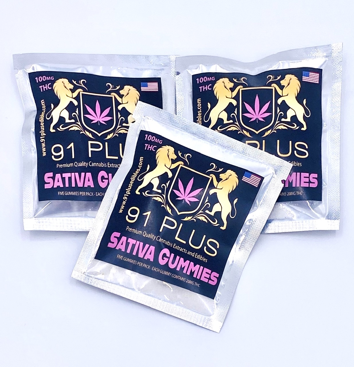 91PLUS 100mg GUMMIES (AVAILABLE IN SATIVA OR INDICA) 15 The Natural Fix