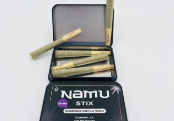 NAMU STIX 5 PACK “GELATO” 0.7G PRE-ROLLS TIN (3.5 GRAMS TOTAL PREMIUM FLOWER PER TIN AVAILABLE IN INDICA, SATIVA OR HYBRID) $40