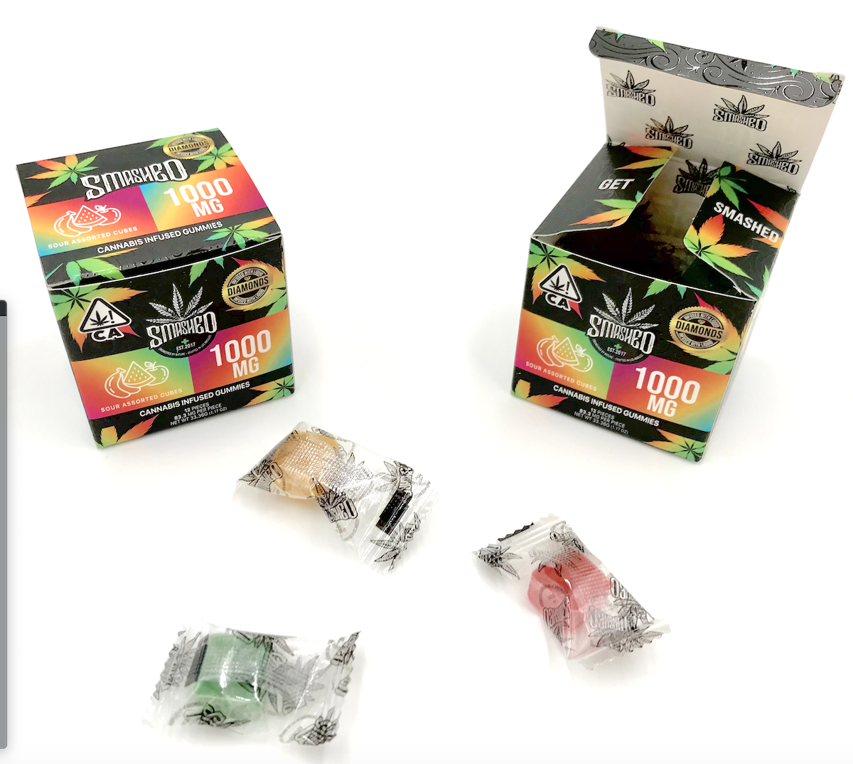 SMASHED LIQUID DIAMOND GUMMIES 1,000mg BOX $40 | The Natural Fix