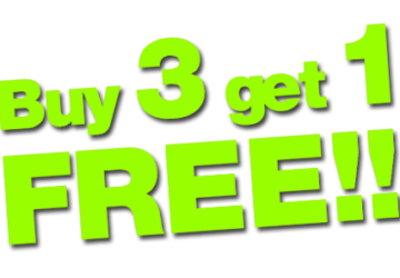 BUY 3 GET ONE FREE! (BUY 3OZ GET THE 4TH ONE FREE) OR (BUY 3-EIGHTHS GET ONE FREE)